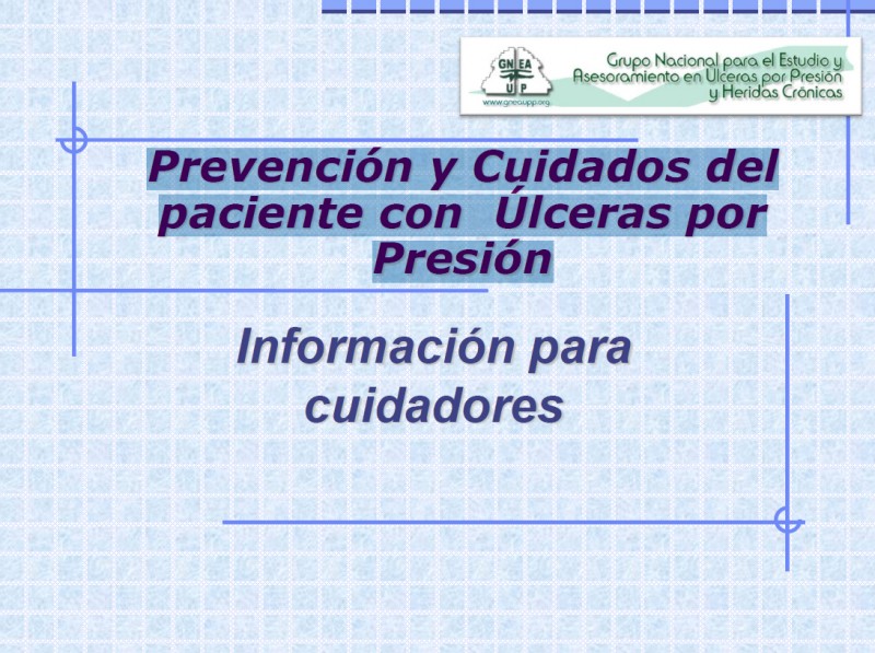 Prevención y Cuidados del paciente con Úlceras por Presión. Información para cuidadores